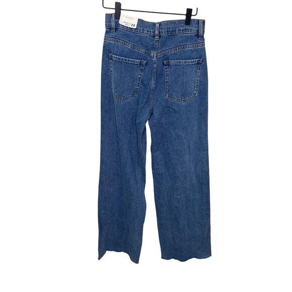 NWT PacSun Baggy Jeans M Rodeo Wash Faux Distressed Wide Leg Women's 26 Modest - Picture 4 of 4